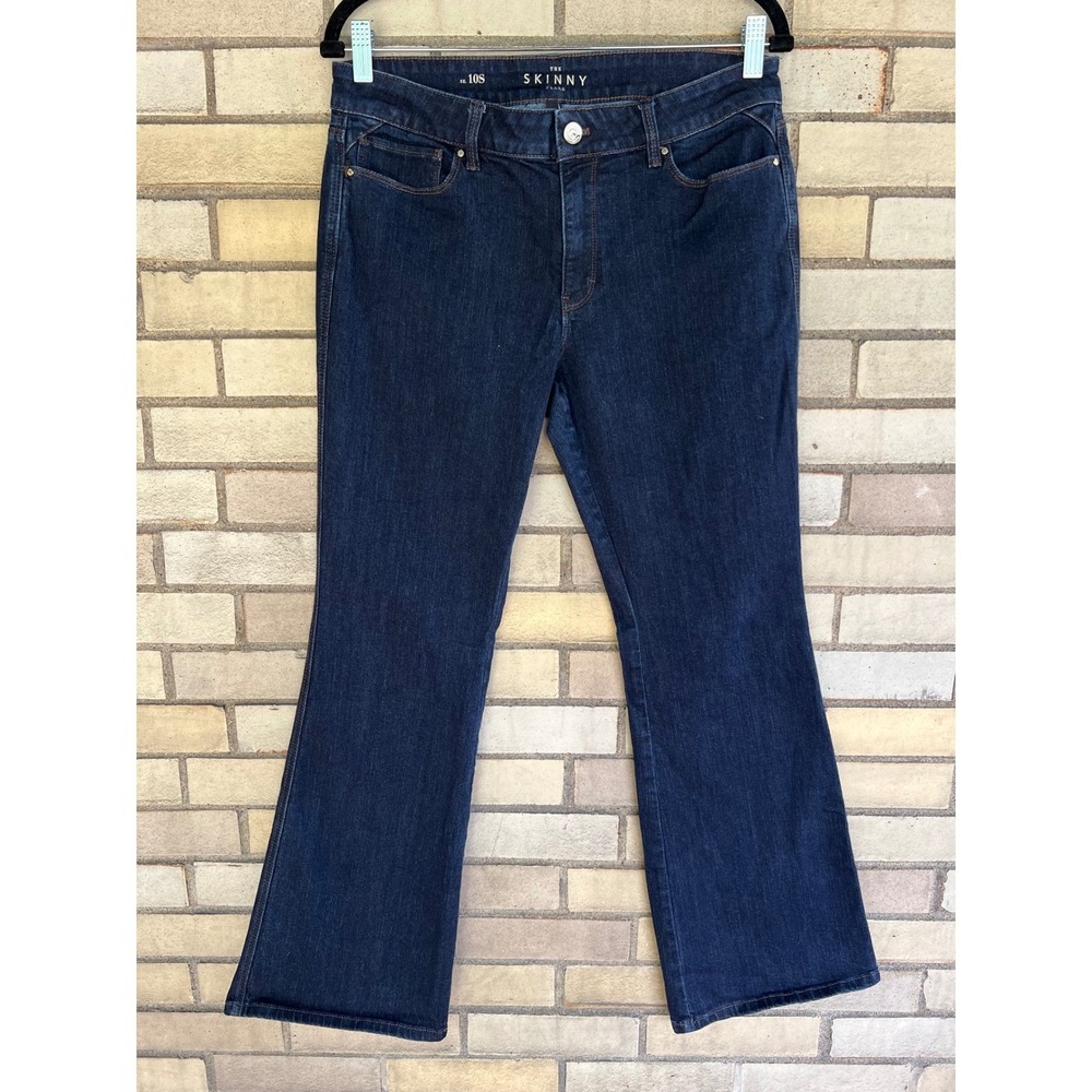 White House Black Market The Skinny Flare Jeans Dark Wash Size 10S 10 Short